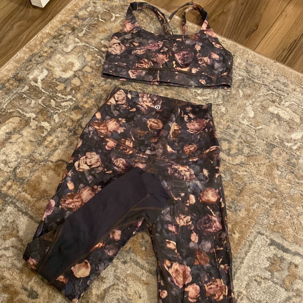 LULULEMON FLORAL SET SIZE 4